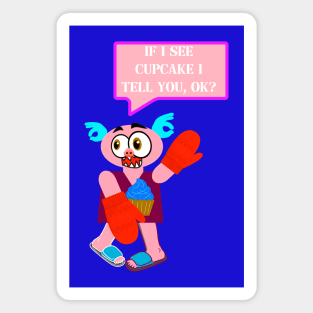 Li'l Piggy Cupcake Thief Magnet